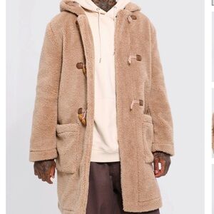 Boohoo Borg Hooded Duffle Coat